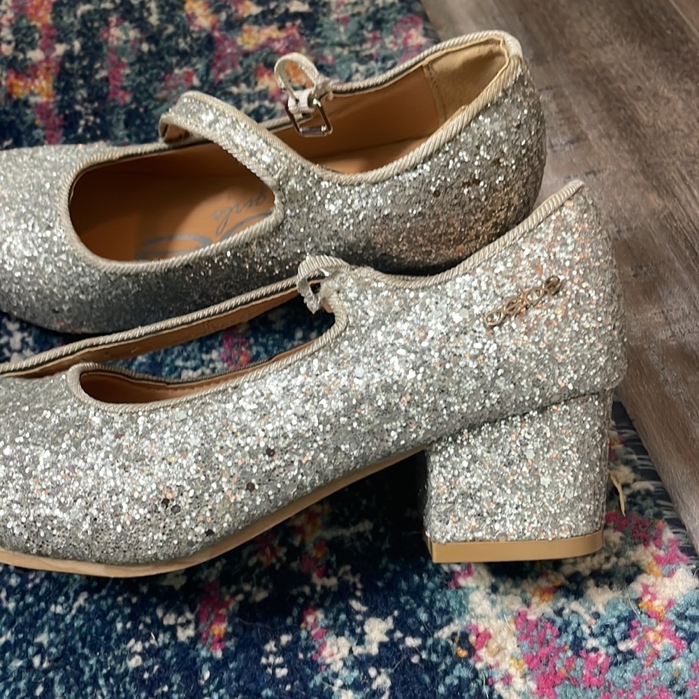 Bebe silver glitter sparkle Mary janes dress Shoes - Picture 3 of 7